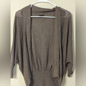 Brown simple cardigan